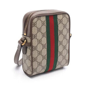 Balenciaga Gucci Beige Project Canvas Bag Brown Hacker Shoulder Leather